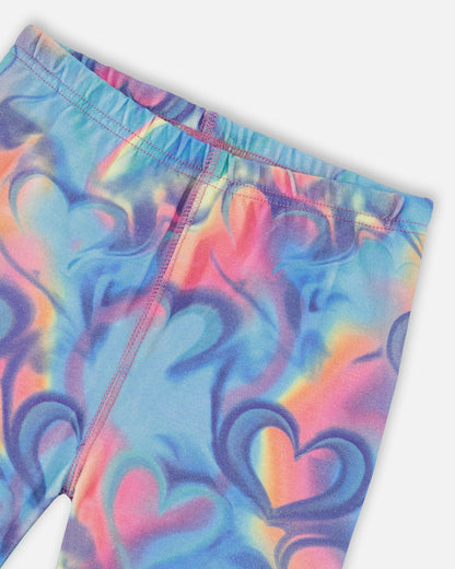 Organic Cotton Two-Piece Pajamas Rainbow Heart Print-4