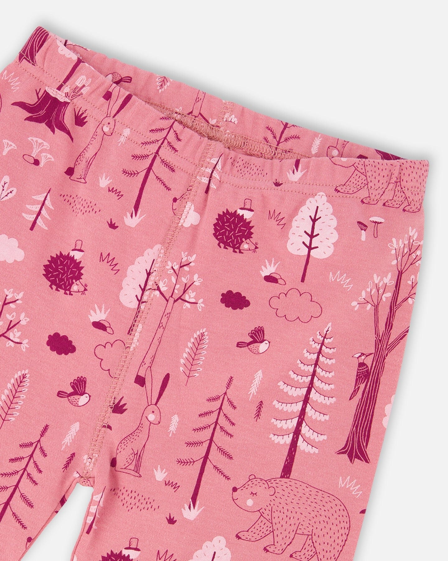 Organic Cotton Two-Piece Pajamas Pink Forest-4