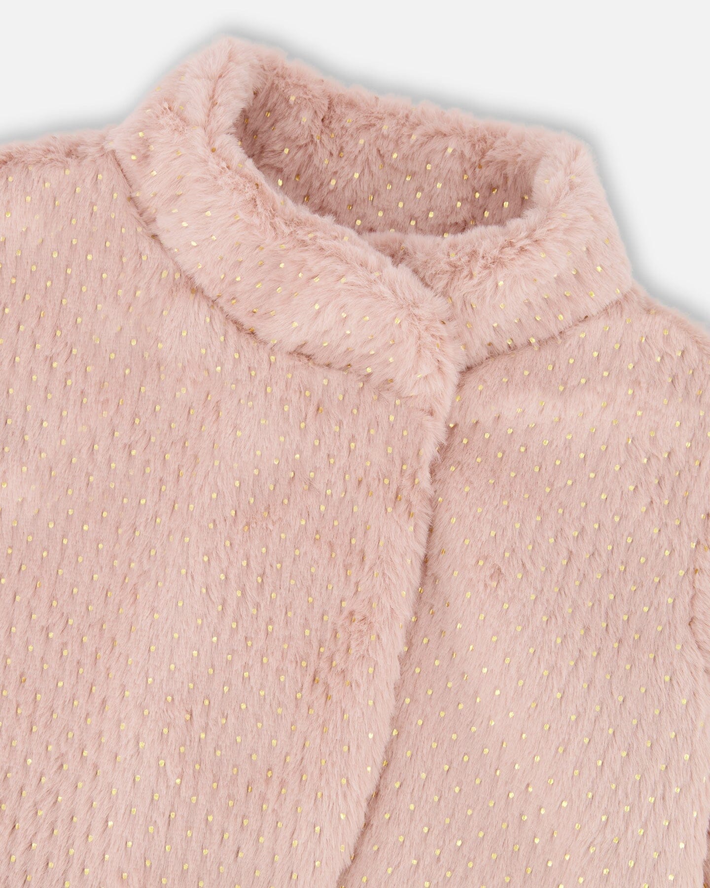 Fake Fur Short Jacket Pink-3