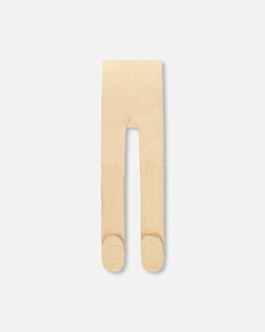 Knit Tights Beige-1