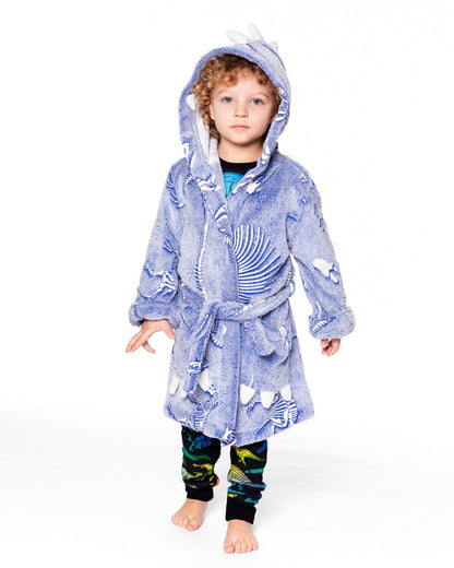 Plush Glow In The Dark Robe Blue And White-1