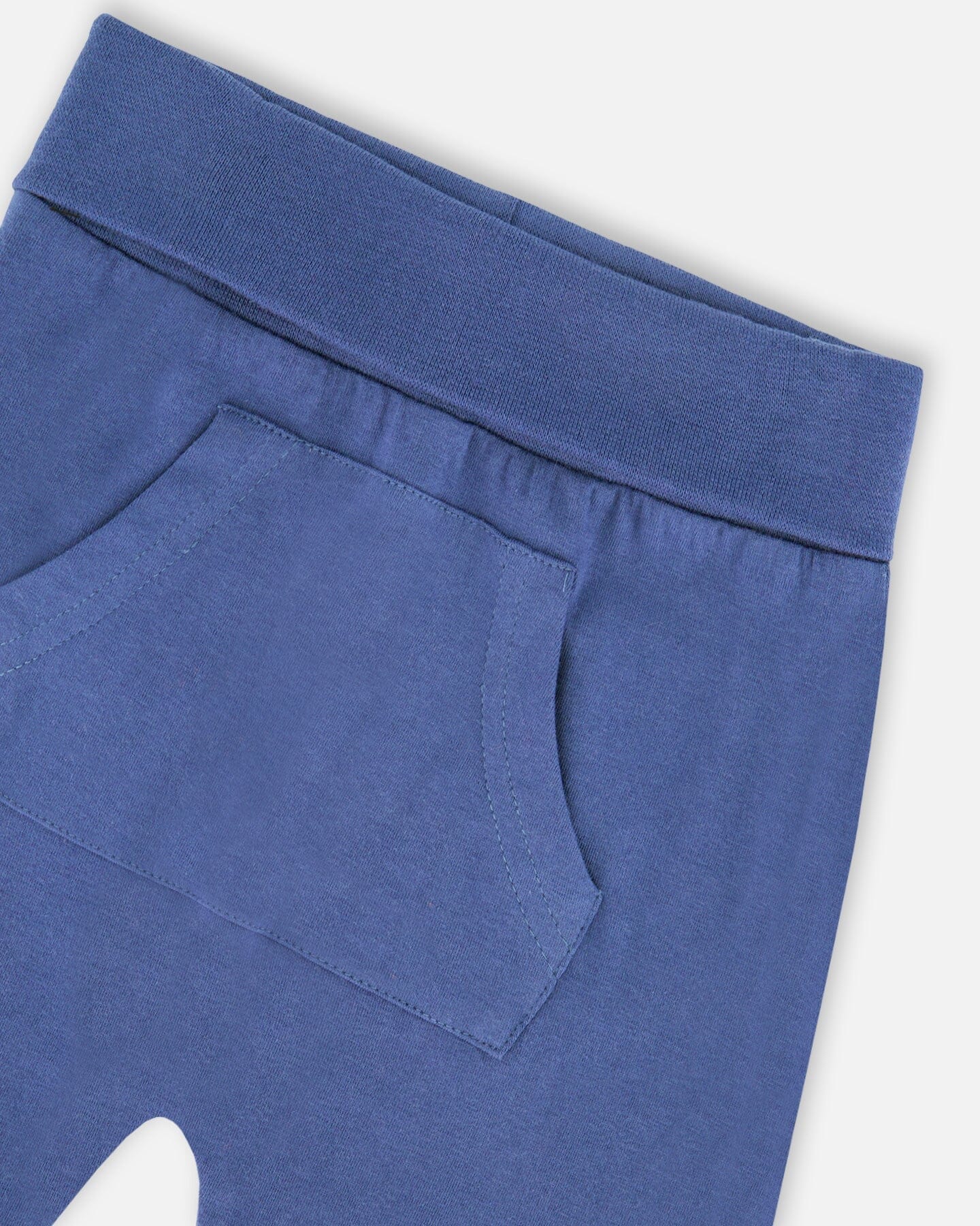 Organic Cotton Jersey Two-Piece Top And Pant Set Blue-4