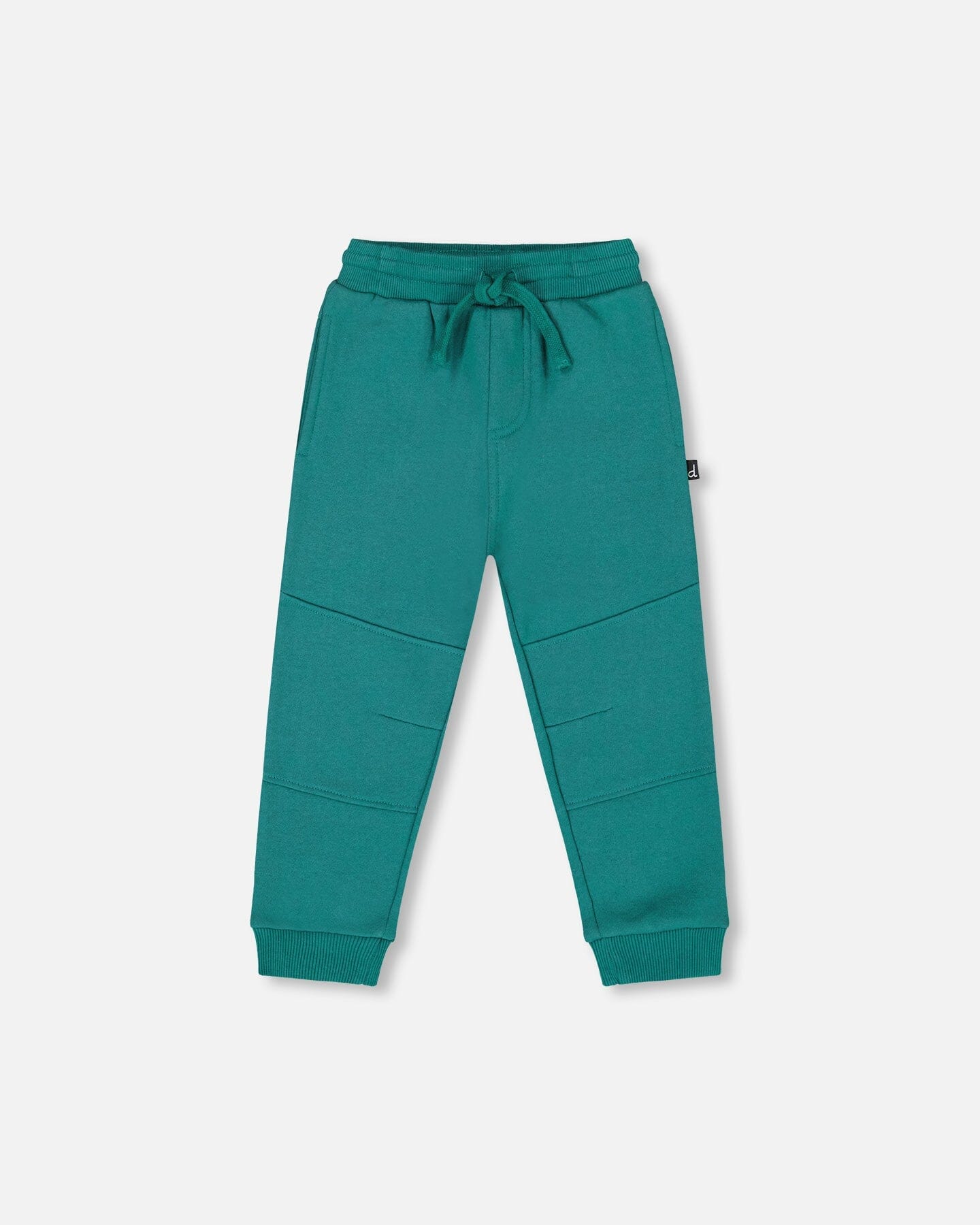 Fleece Sweatpants With Articulated Knees Forest Green-0