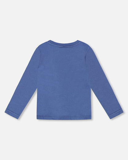 Organic Cotton Long Sleeve T-Shirt Blue-2