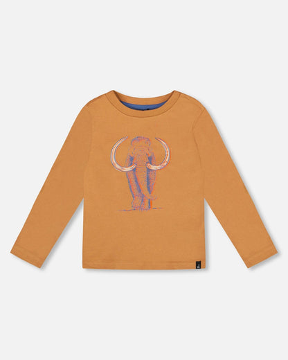 Organic Cotton Long Sleeve T-Shirt Cashew Brown-0