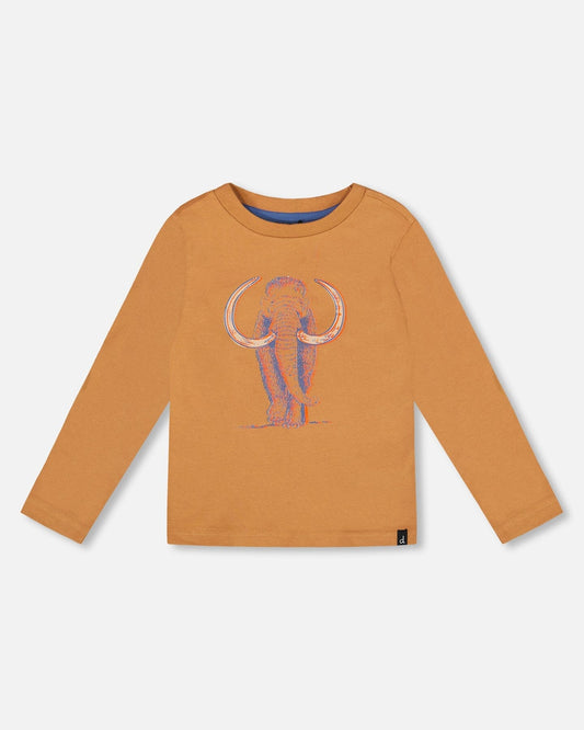 Organic Cotton Long Sleeve T-Shirt Cashew Brown-0