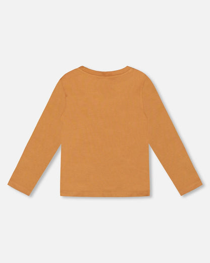 Organic Cotton Long Sleeve T-Shirt Cashew Brown-3