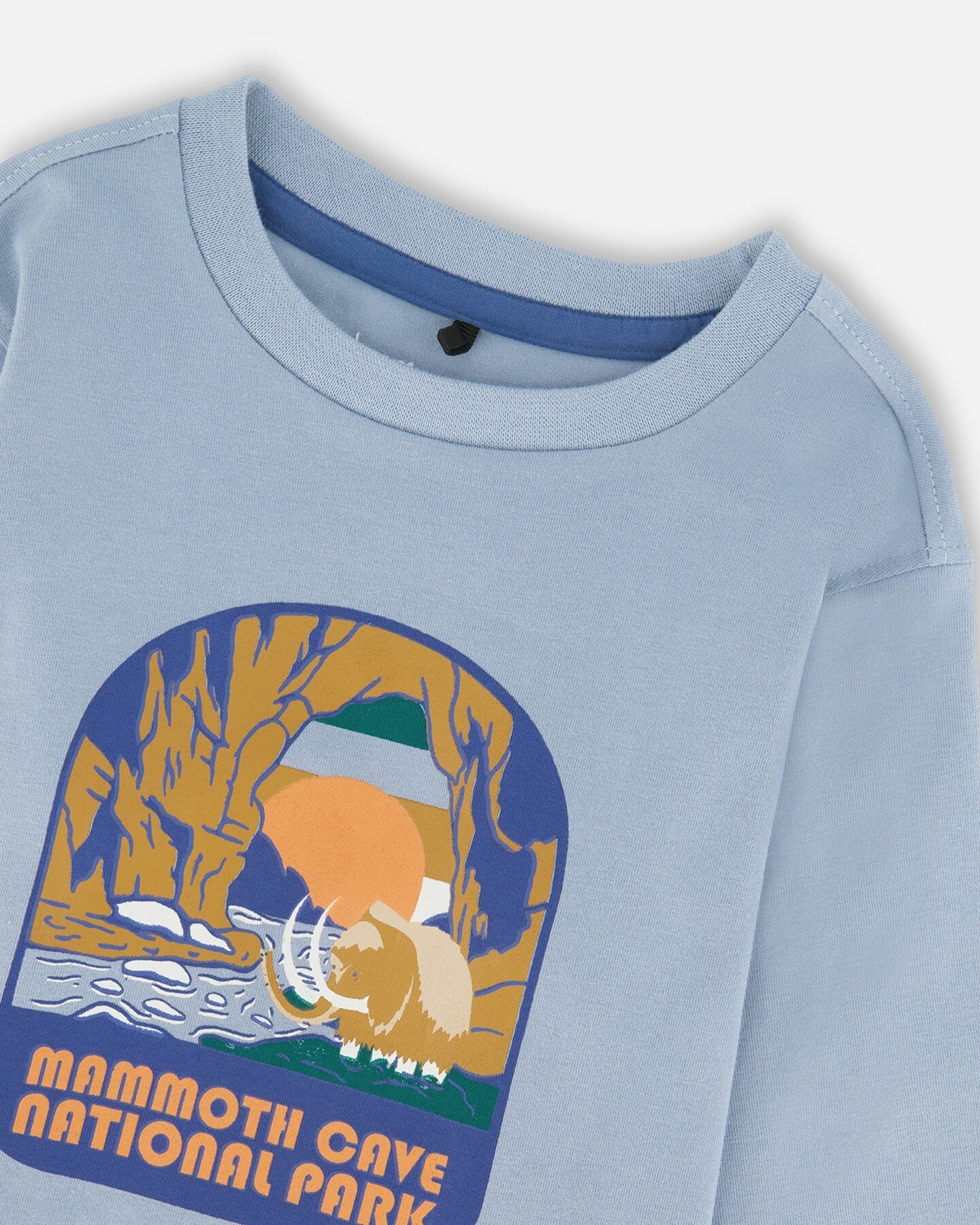 Organic Cotton Long Sleeve T-Shirt Light Blue-3
