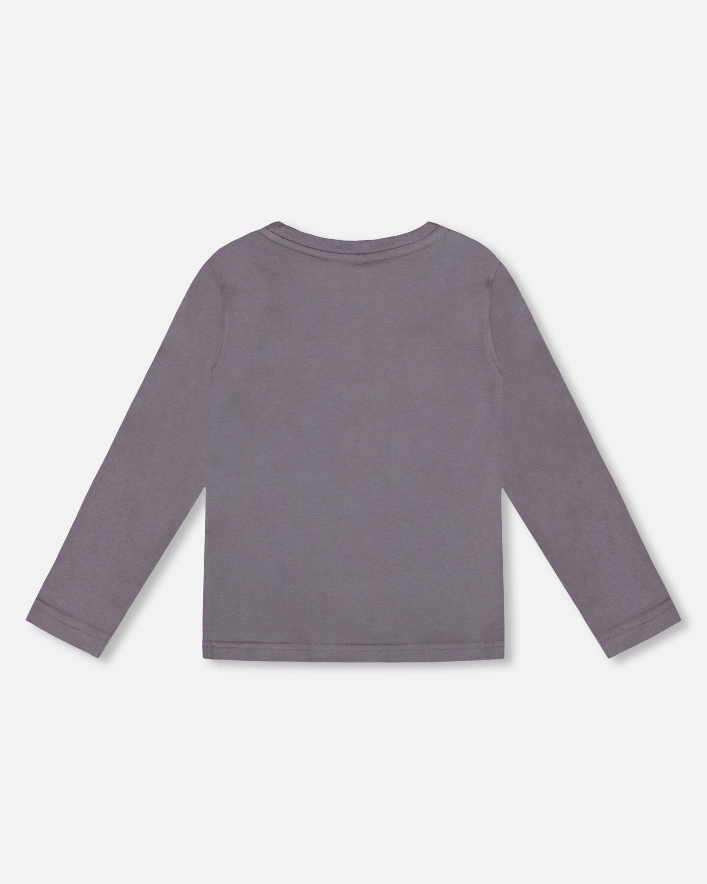 Long Sleeve Organic Cotton Jersey Tee Dark Gray-2