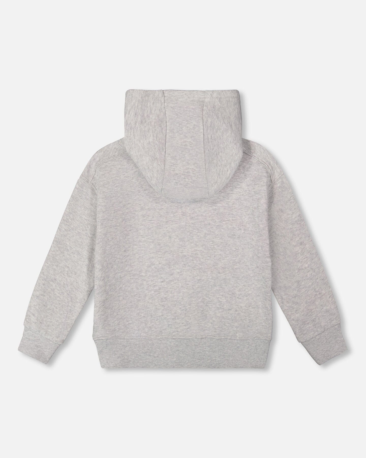 Pullover Fleece Hooded Sweatshirt Light Heather Gray-3