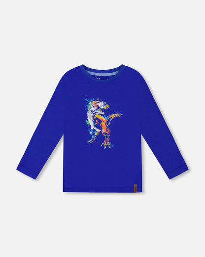 Long Sleeve Jersey Tee Blue-0