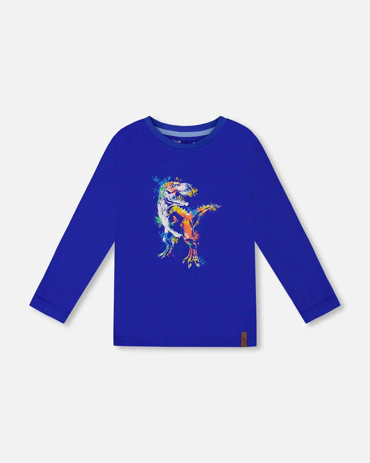 Long Sleeve Jersey Tee Blue-0