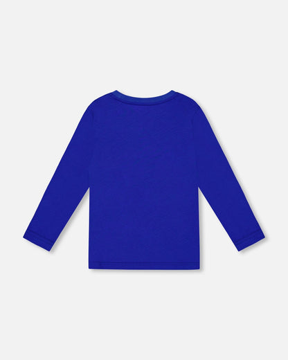 Long Sleeve Jersey Tee Blue-2