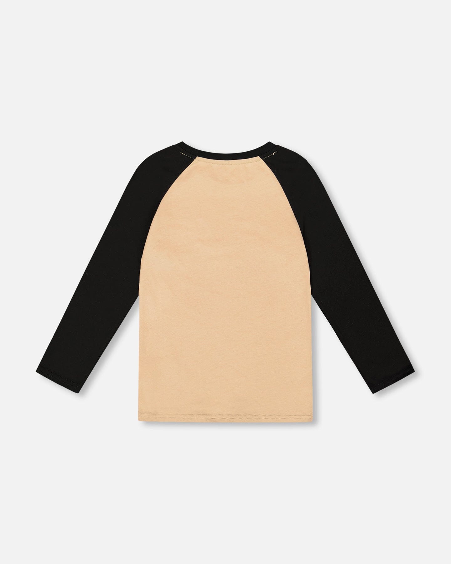 Long Raglan Sleeve Jersey Tee Beige-3