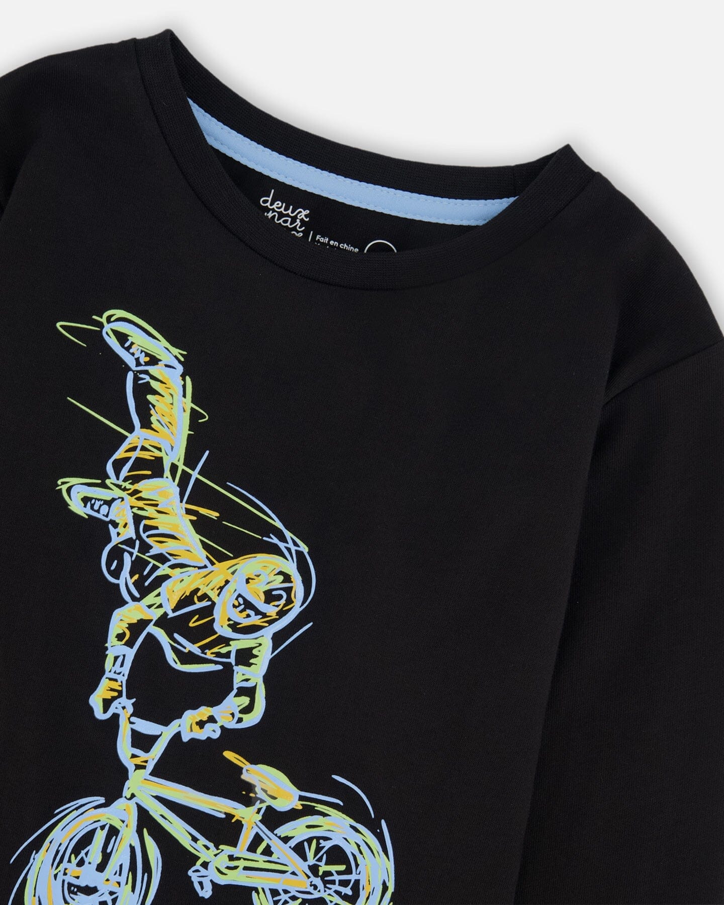 Long Sleeve Cotton Jersey Tee Shirt Black-4