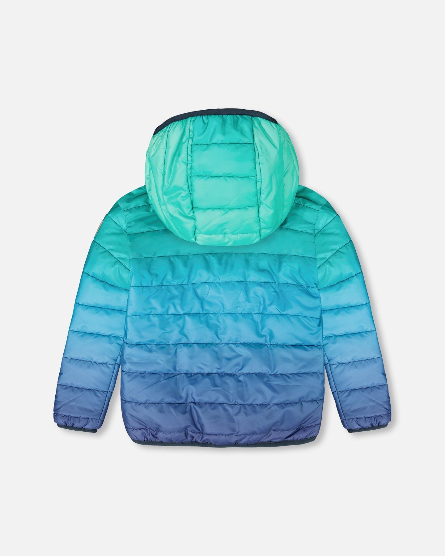 Quilted Mid-Season Jacket Green And Blue Gradient-3