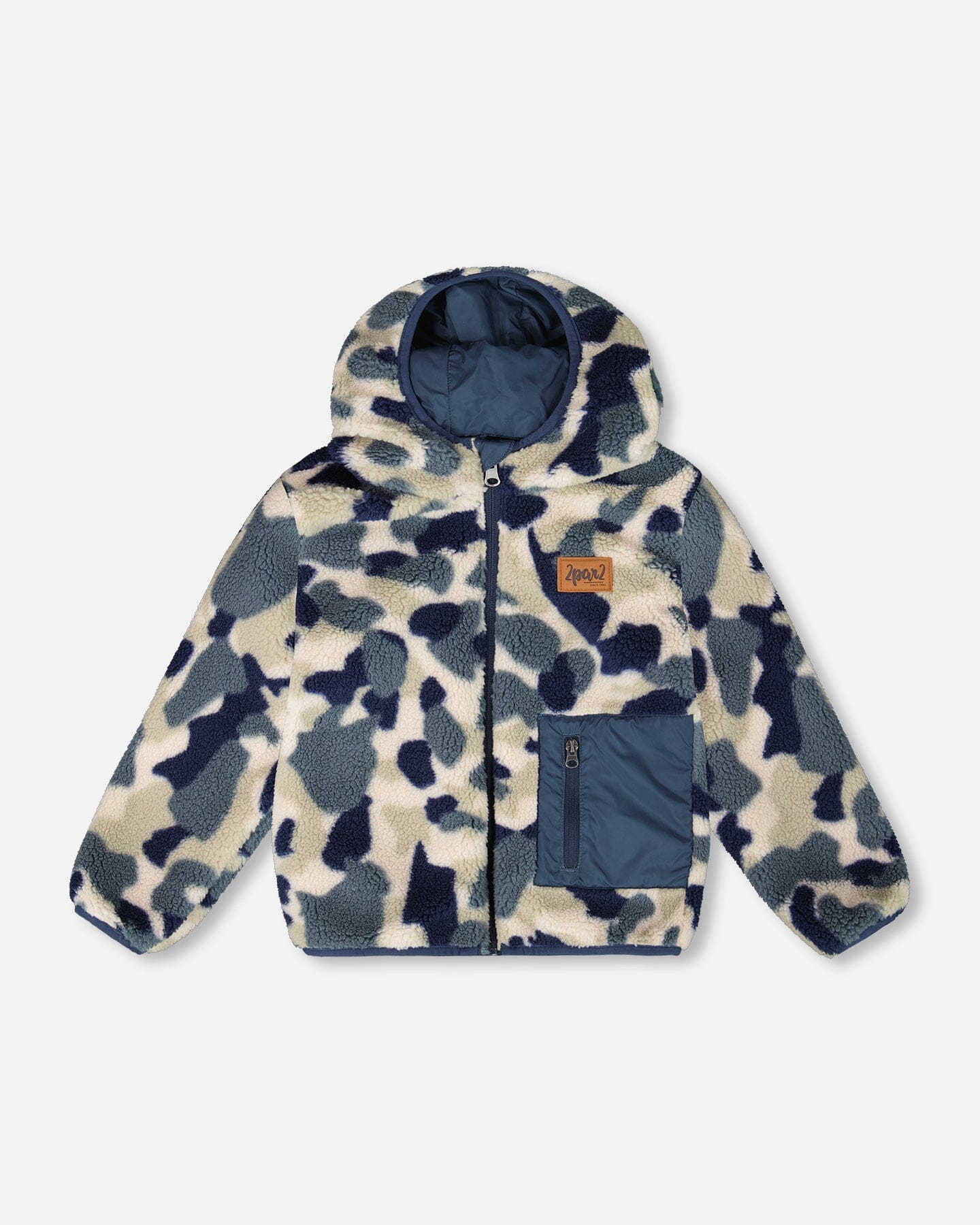 Reversible Mid-Season Jacket Navy Blue-0