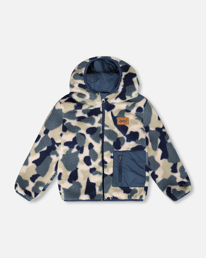 Reversible Mid-Season Jacket Navy Blue-0