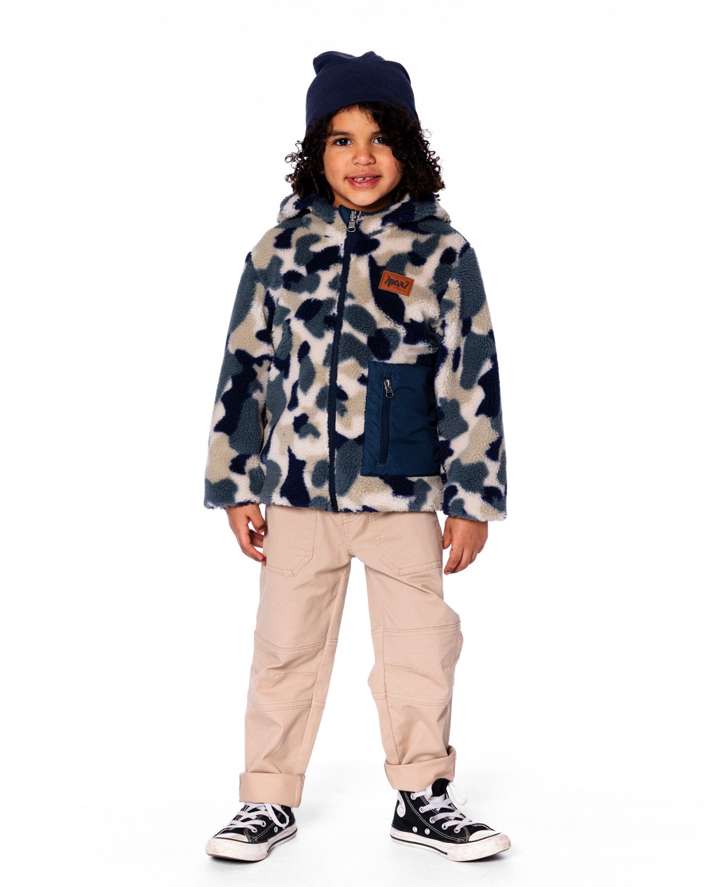 Reversible Mid-Season Jacket Navy Blue-1