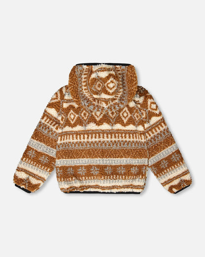 Reversible Mid-Season Jacket Brown Pecan-3