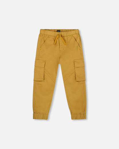 Twill Jogger Cargo Pants Ochre-0