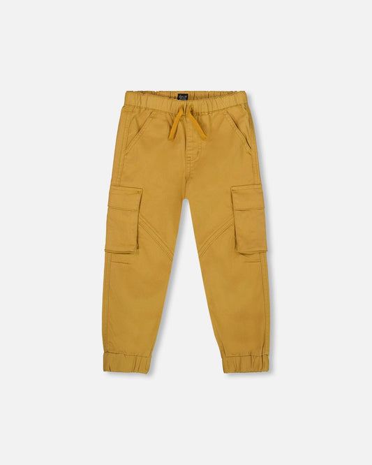 Twill Jogger Cargo Pants Ochre-0