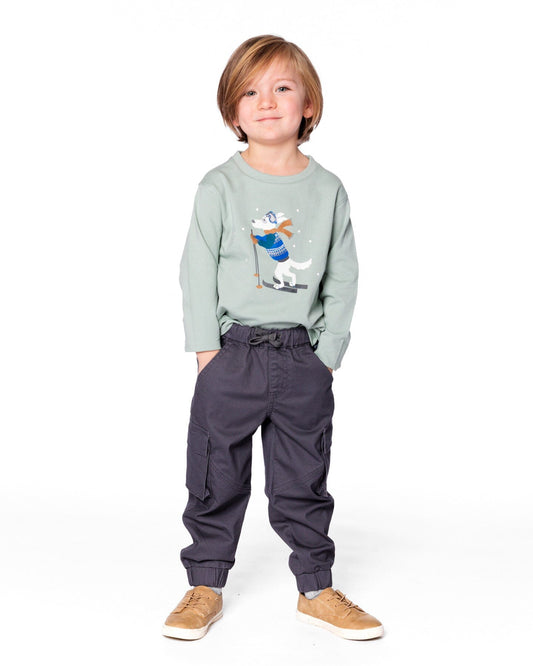 Twill Jogger Cargo Pants Dark Gray-1