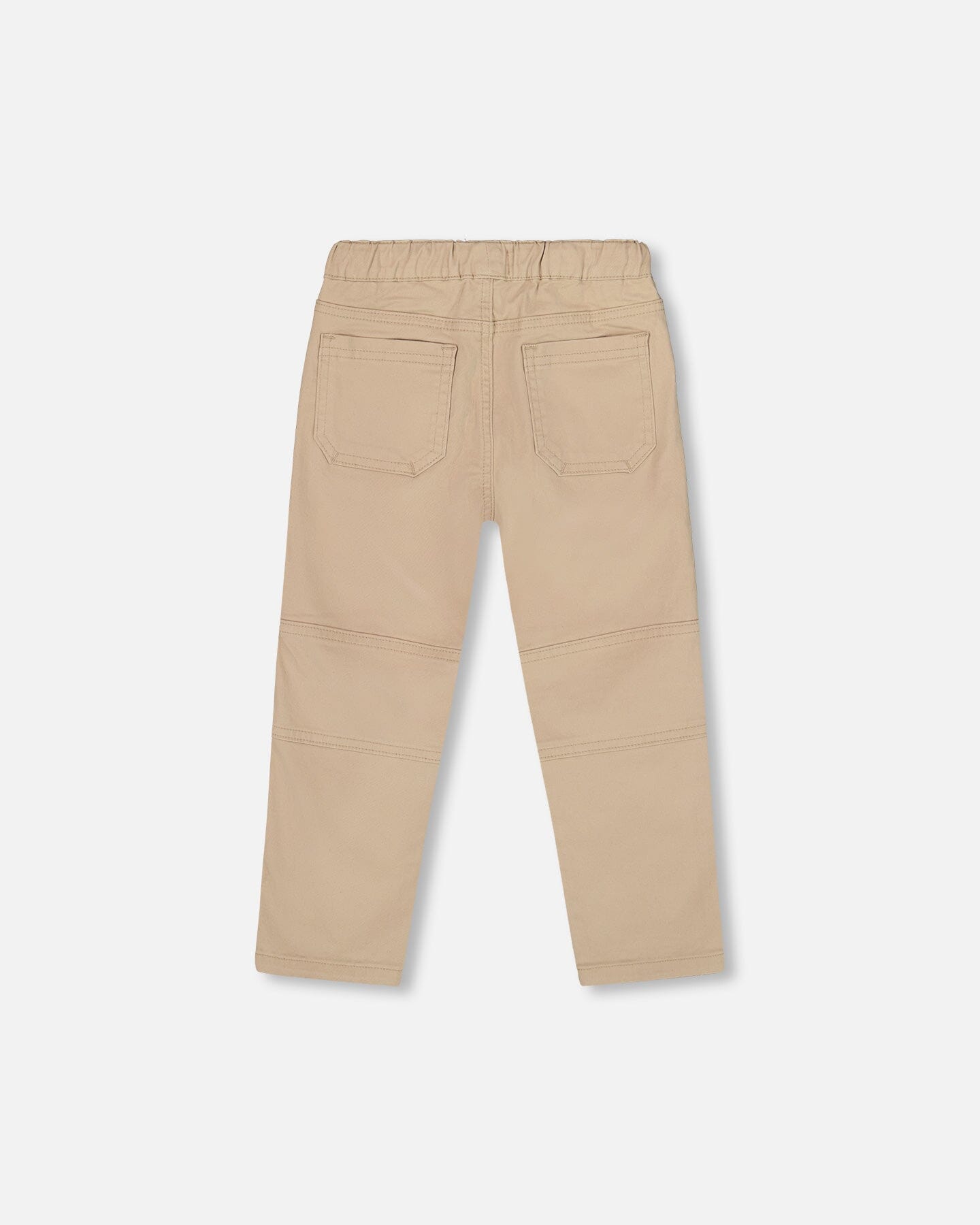 Twill Jogger Pants With Patch Pockets In Beige-2