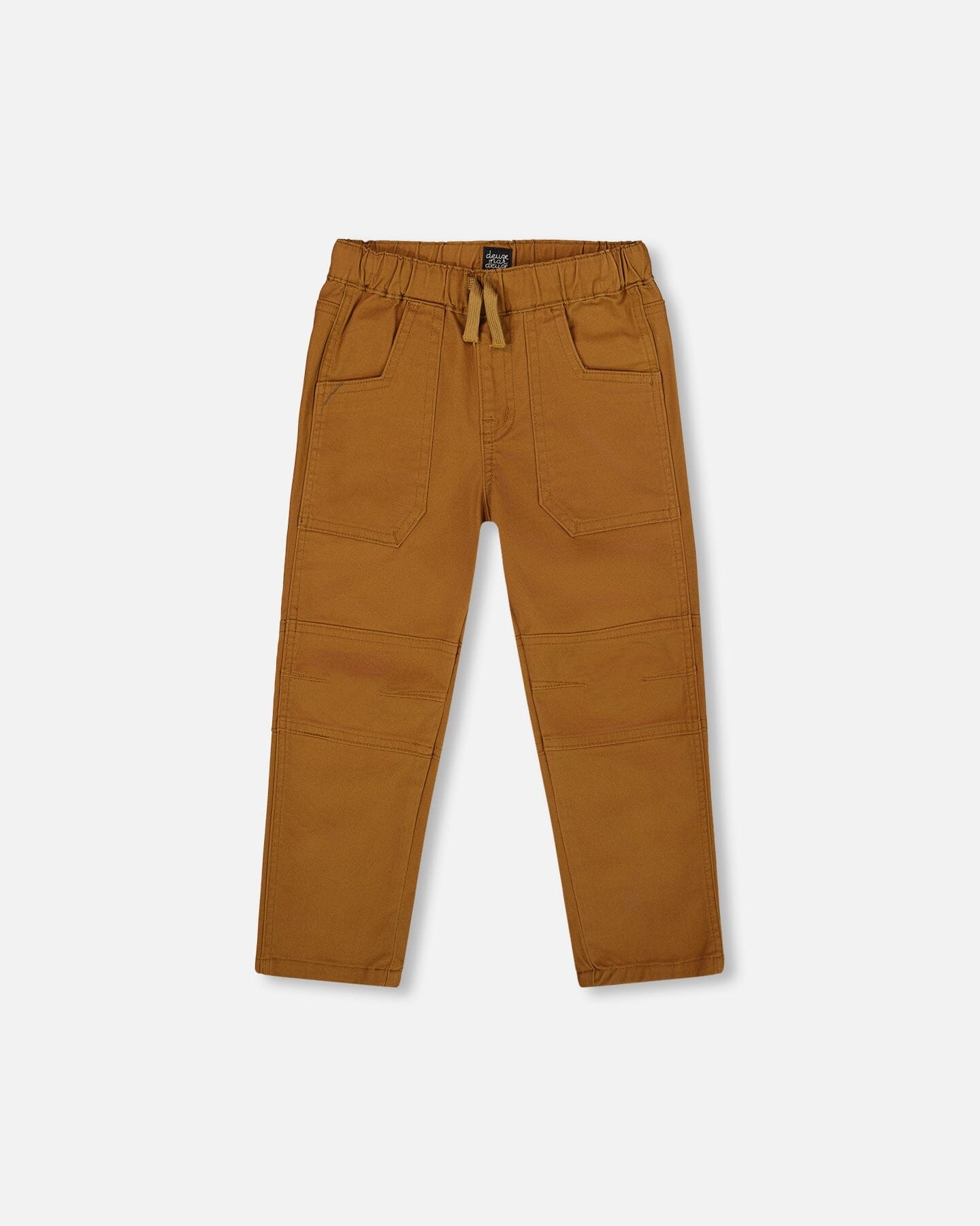 Twill Jogger Pants With Patch Pockets Brown-0