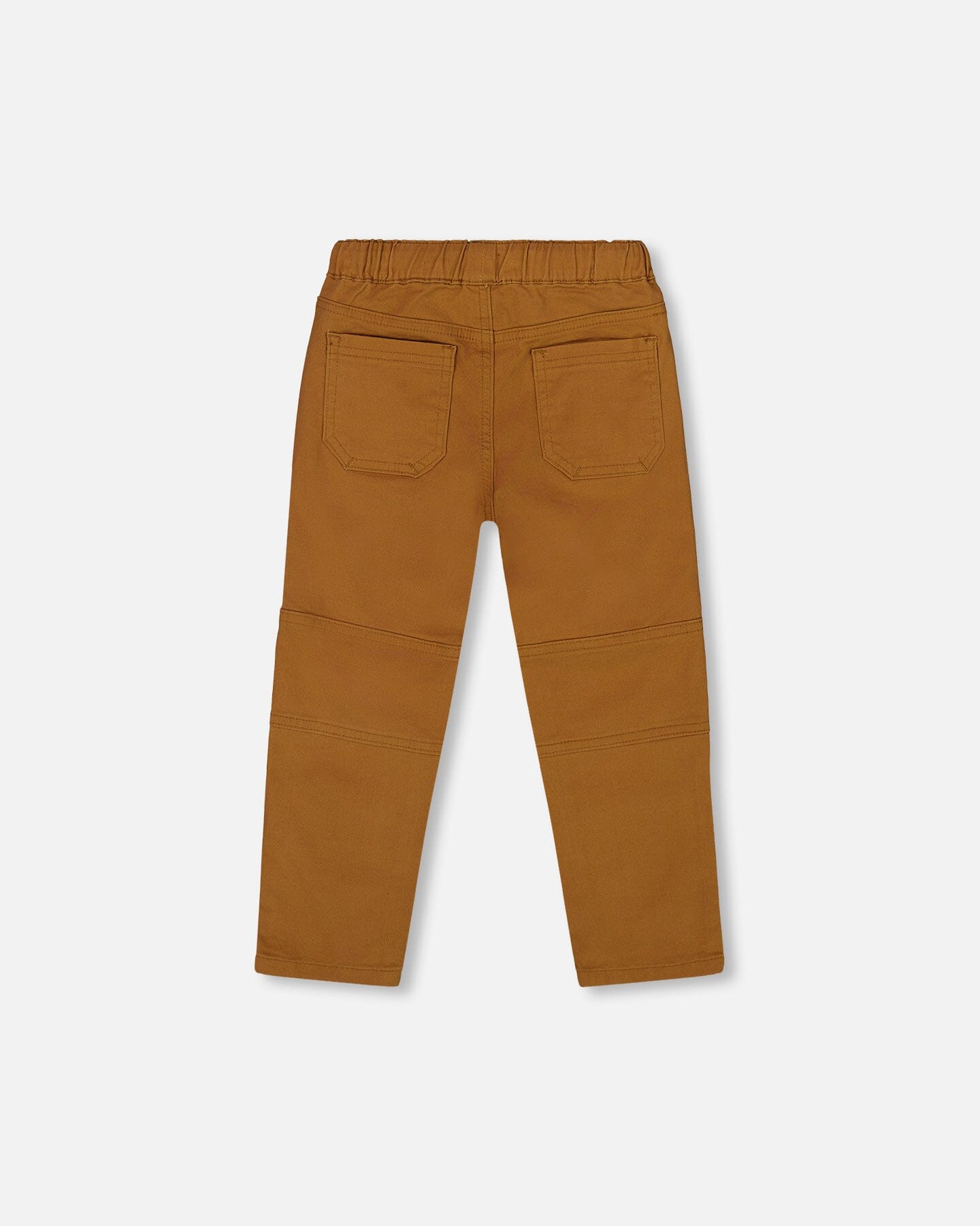 Twill Jogger Pants With Patch Pockets Brown-2