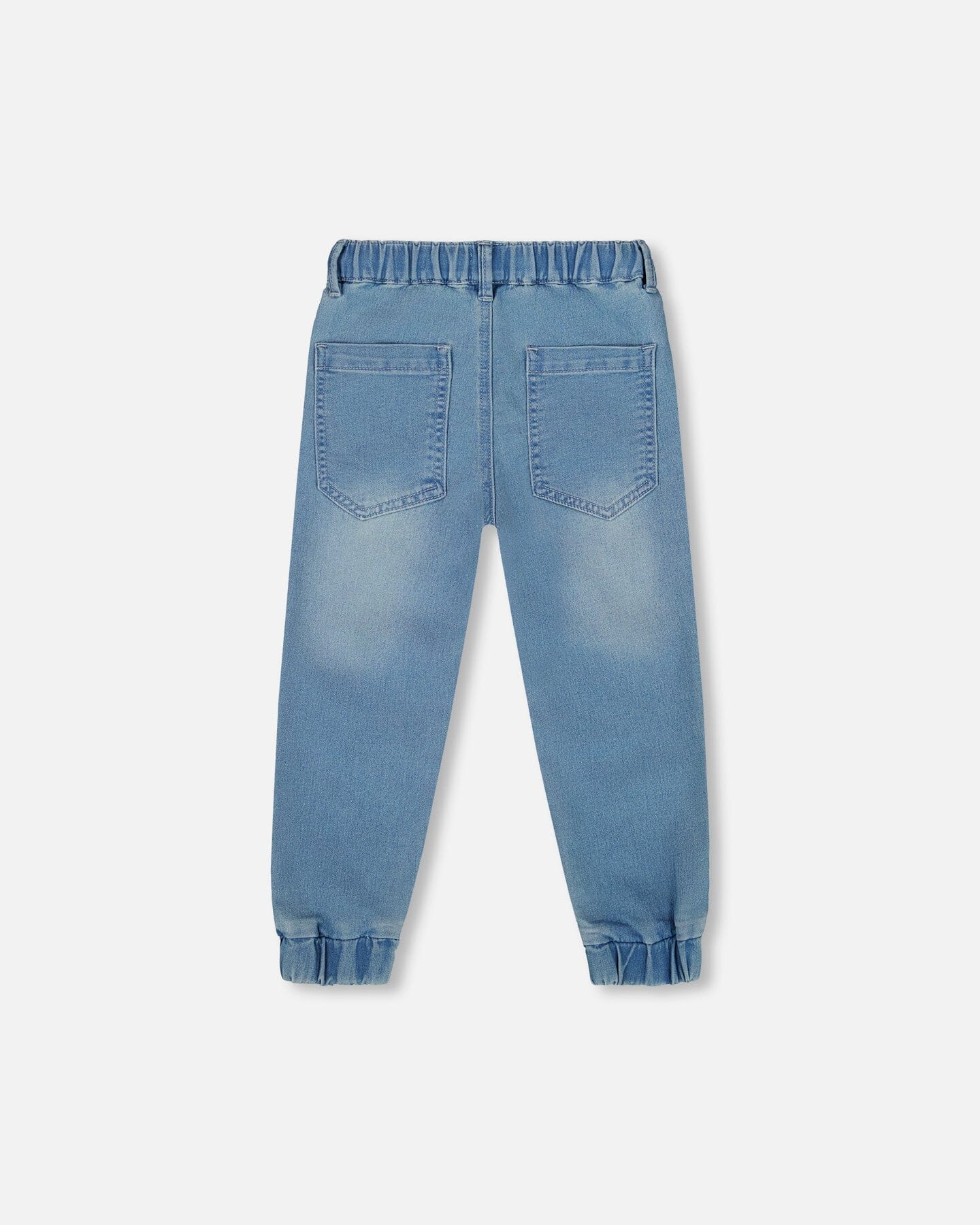 French Terry Jogger Pants Light Blue Denim-3