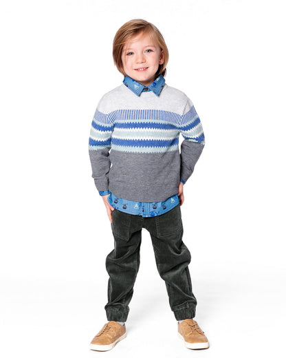 Stretch Corduroy Jogger Pants Forest Green-2