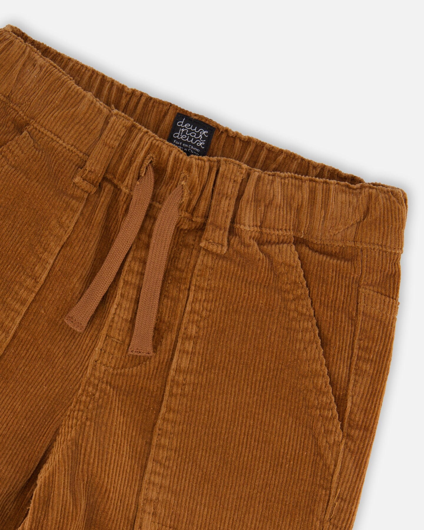 Stretch Corduroy Jogger Pants Brown-3