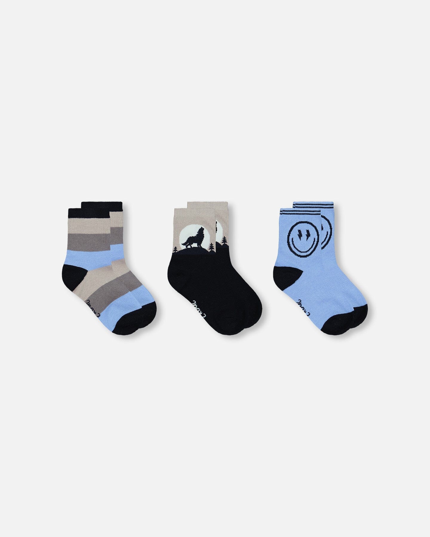 3-Pack Knit Socks Navy Blue-2