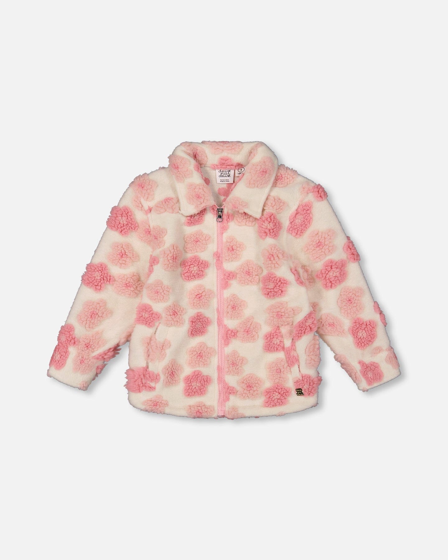 Sherpa Overshirt Off-White And Pink-0