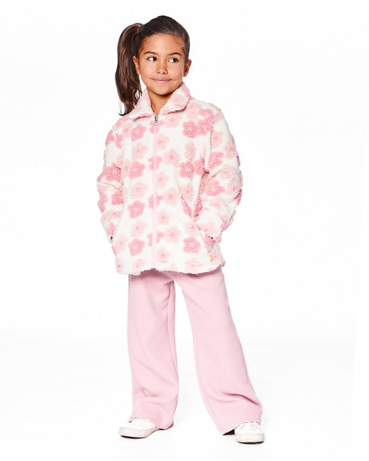 Sherpa Overshirt Off-White And Pink-1