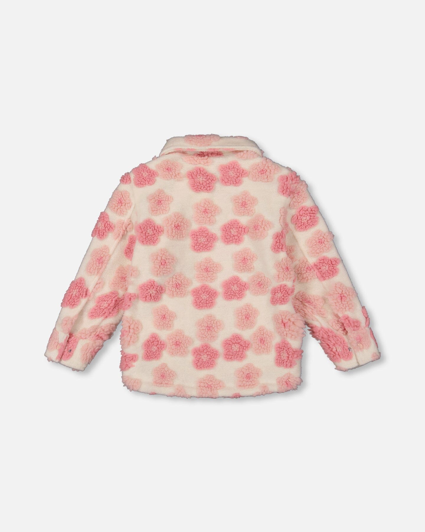 Sherpa Overshirt Off-White And Pink-2