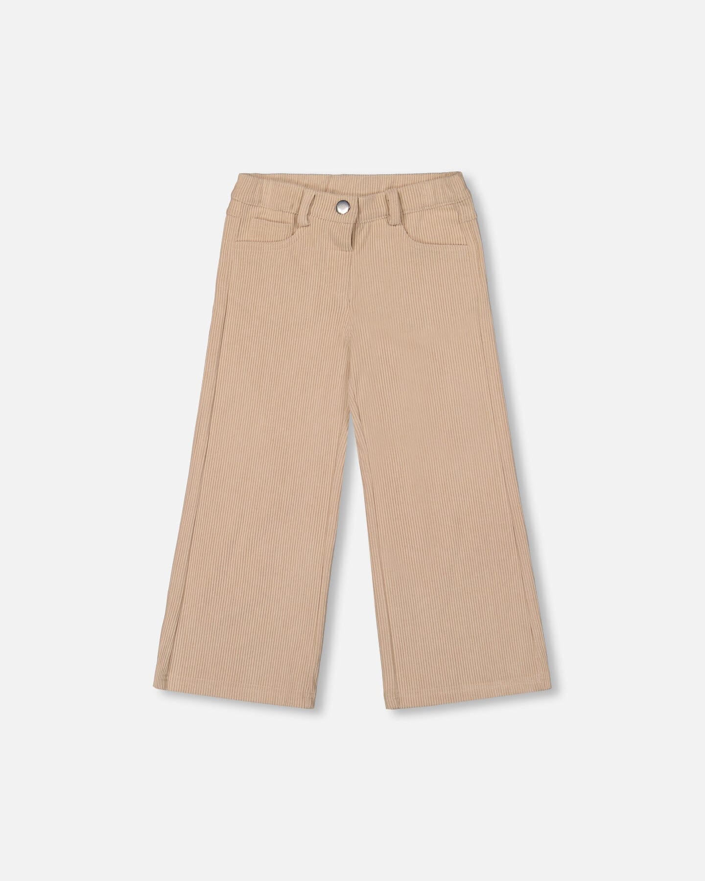 Wide Leg Corduroy Pants Beige-0