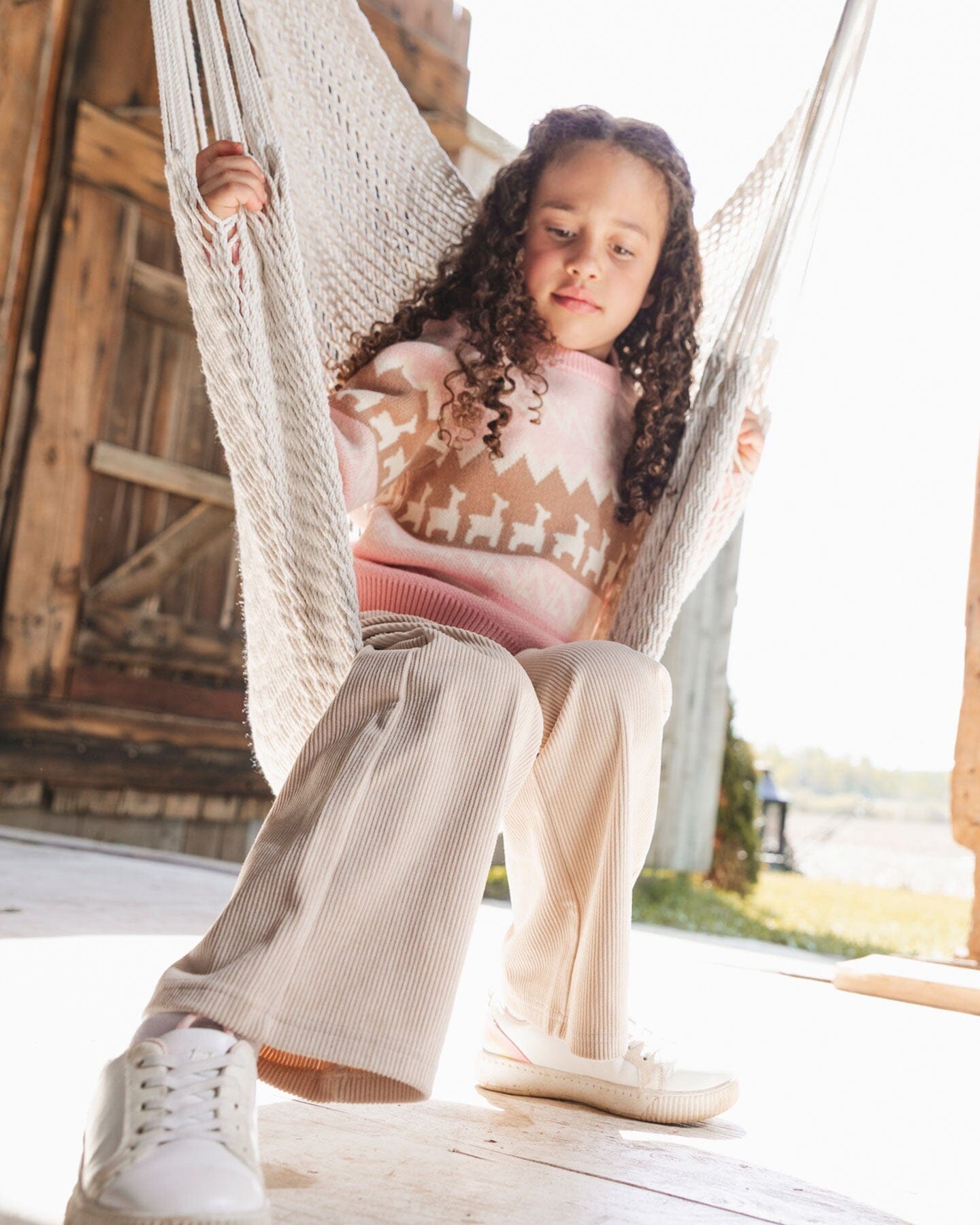 Wide Leg Corduroy Pants Beige-1