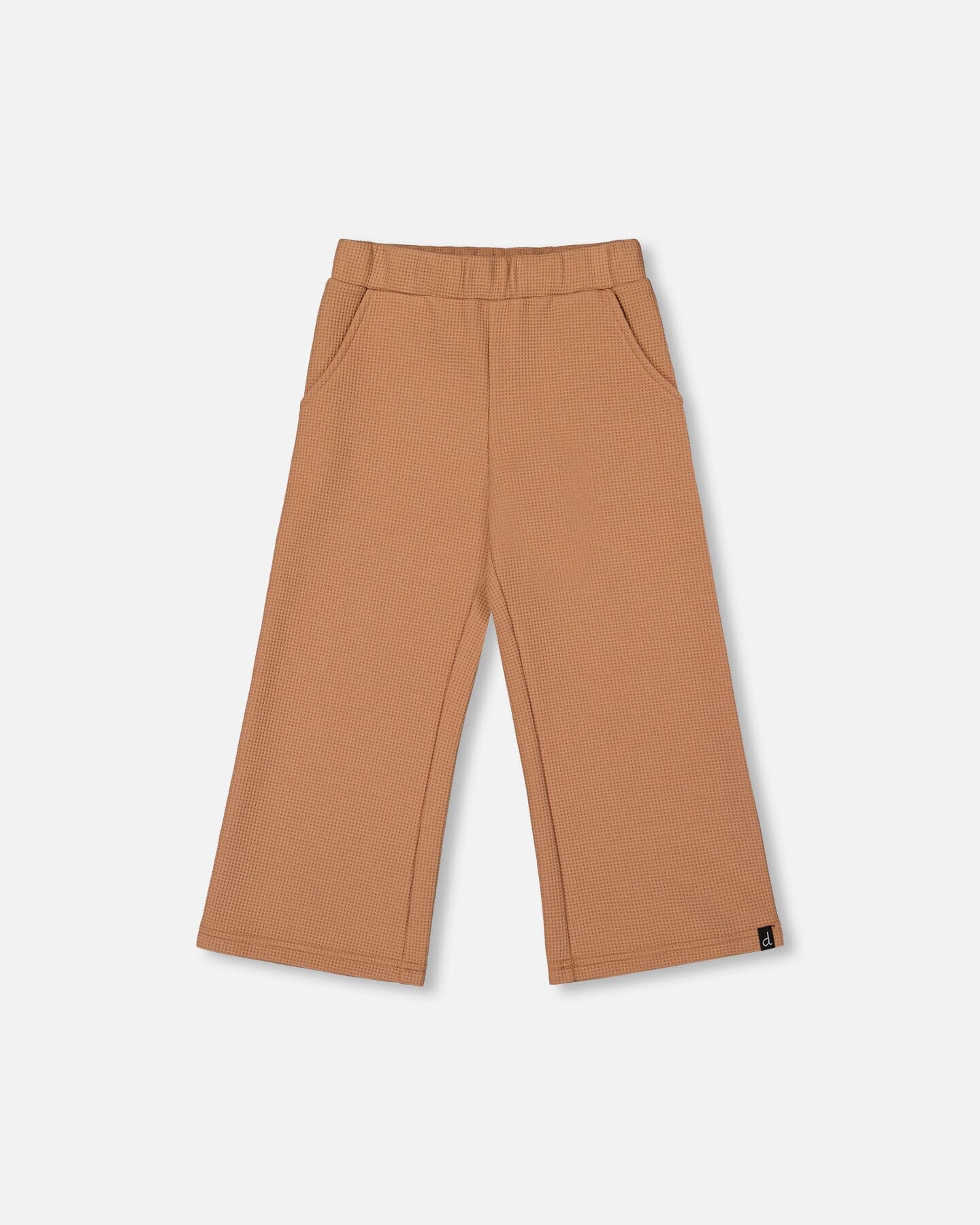 Waffle Flare Leg Pants Caramel Brown-0