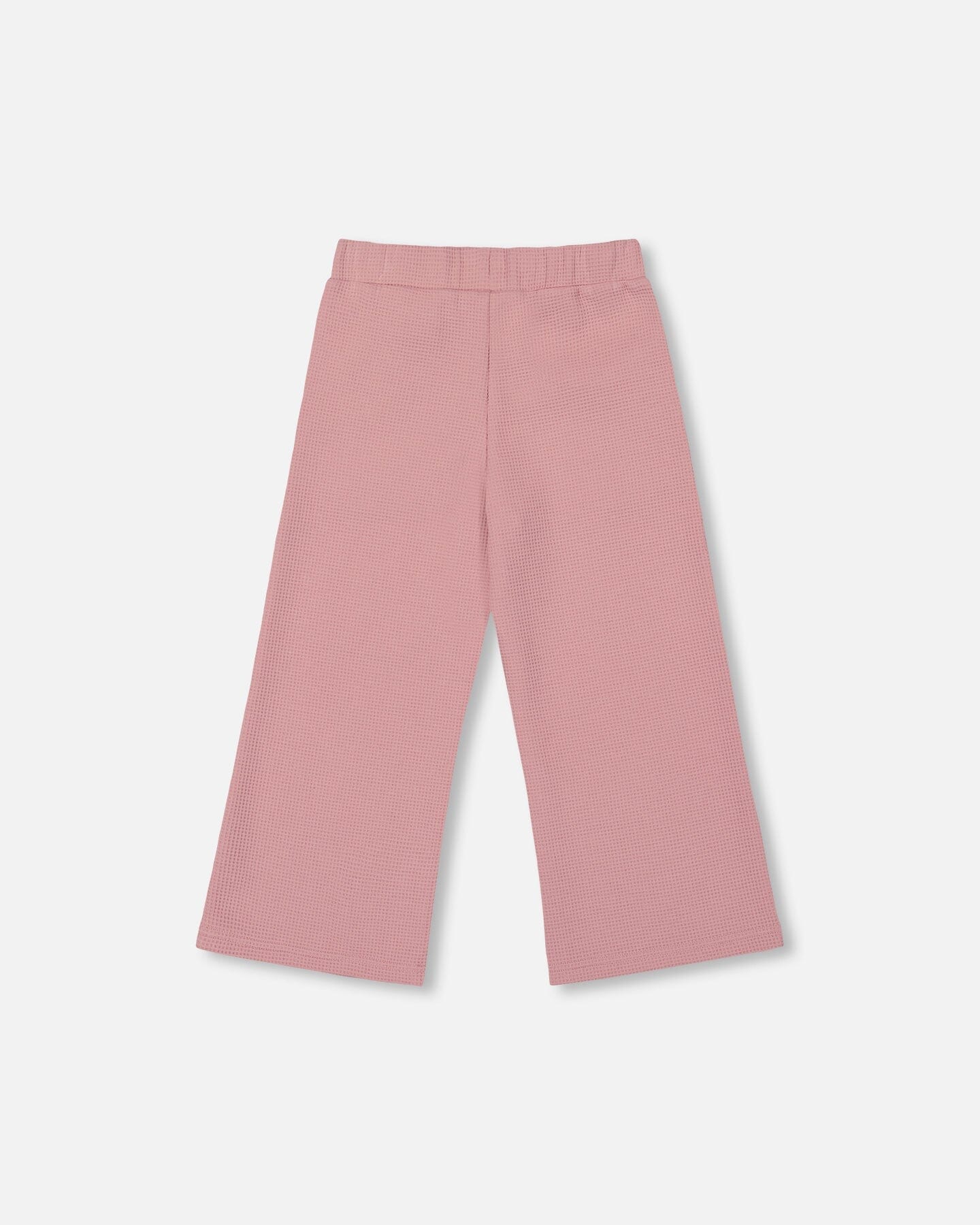 Waffle Flare Leg Pants Dusty Pink-2