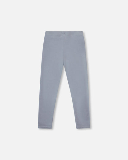 Super Soft Ribbed Leggings Blue Gray-1
