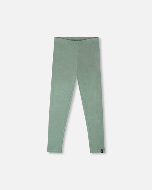 Super Soft Ribbed Leggings Sage Green-0