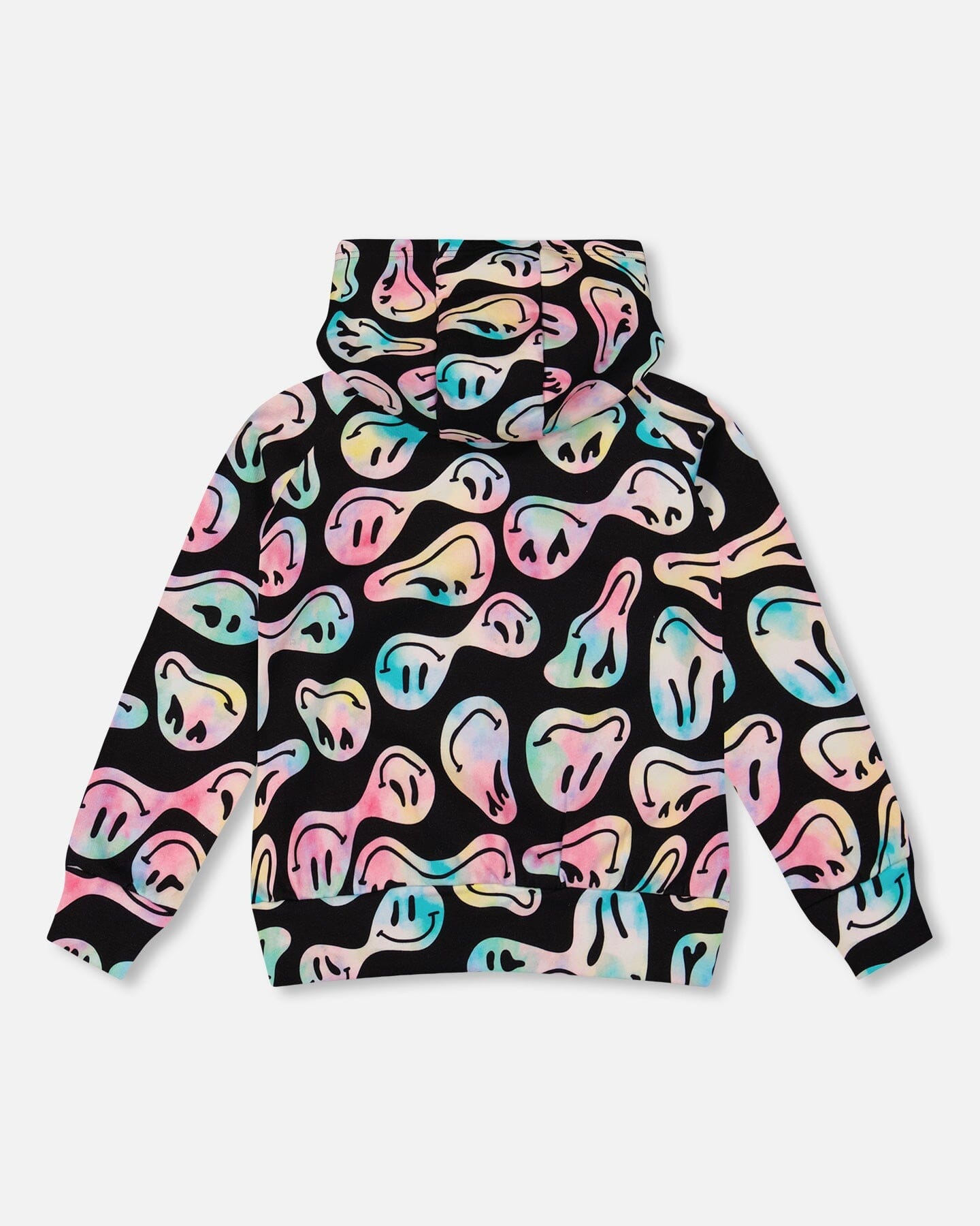 Pullover Fleece Hoodie Smiley Face Girl-2