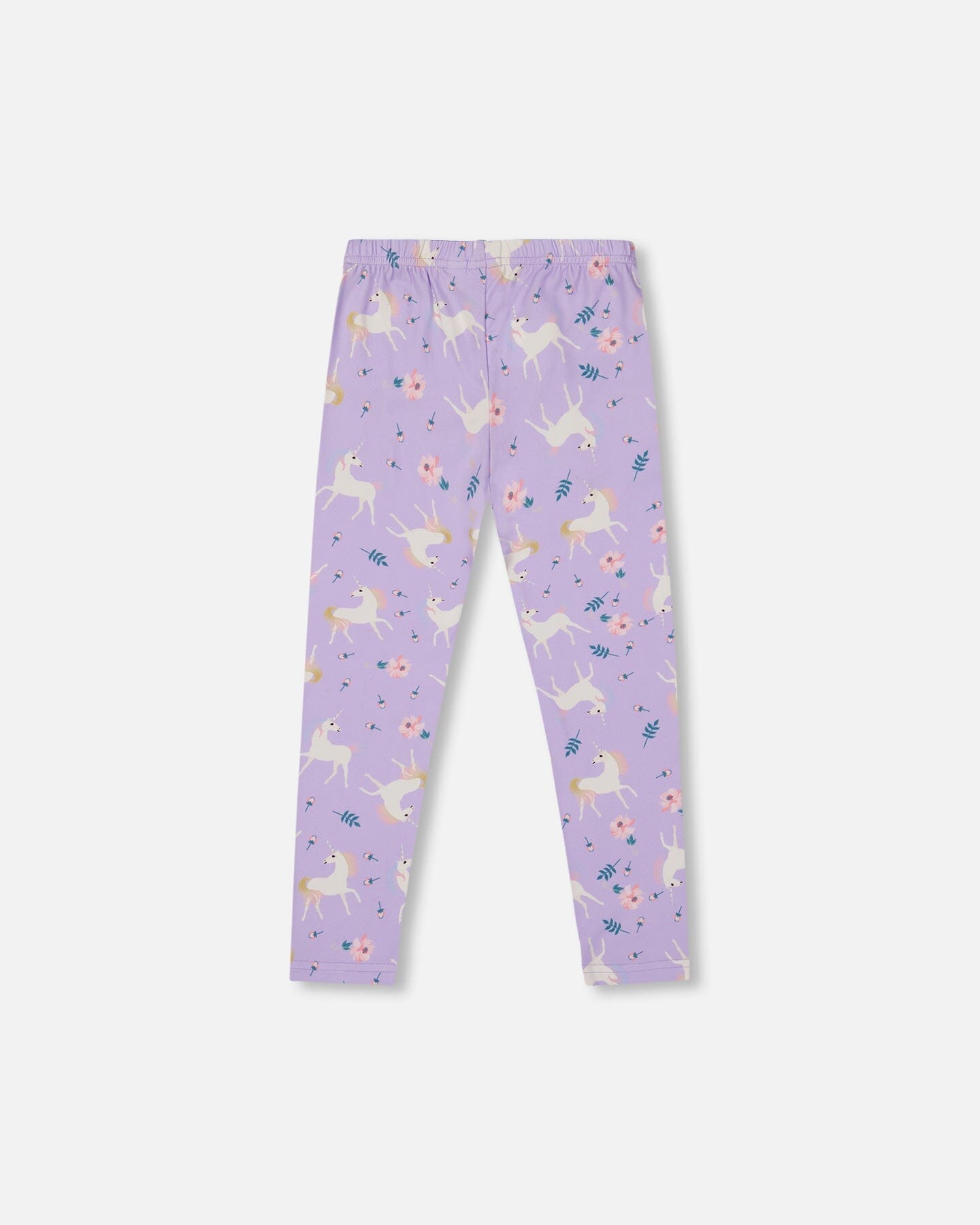 Stretch Jersey Leggings Lilac Unicorn Print-2