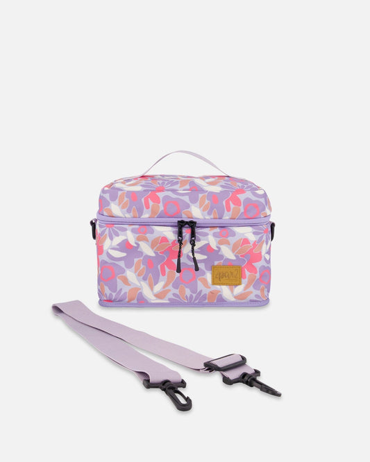 Lunch Box Lilac Retro Flower Print-0