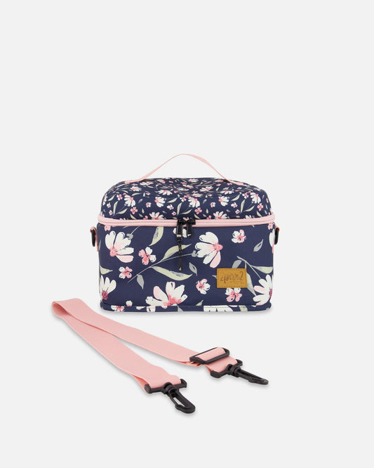 Lunch Box Navy Flower Print-0