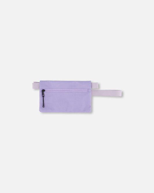 Double Pencil Case Lilac Retro Flower Print-1