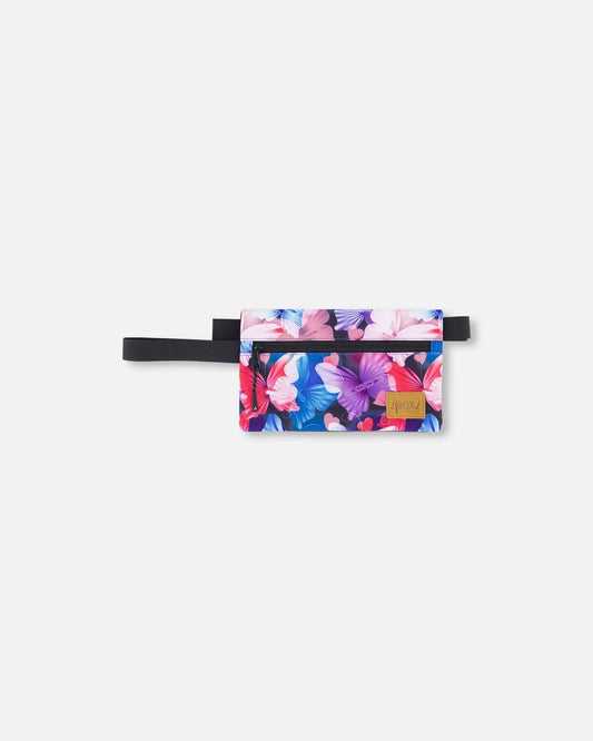 Double Pencil Case Black Butterfly Print-0