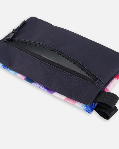 Double Pencil Case Black Butterfly Print-3